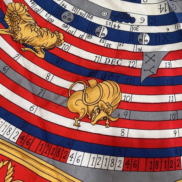 Vintage SILK SCARF 🧣 the 12 horoscopes The Sun I. MAGNIN & Co 28” by 29” - Picture 6 of 16